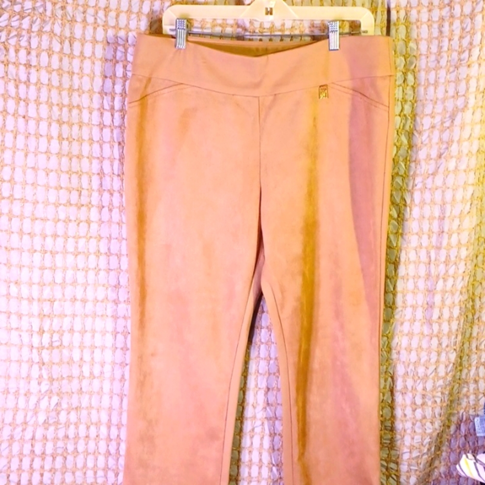 Anne Klein suede look front pants